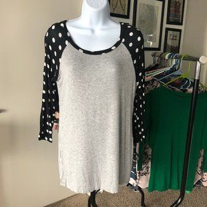 Polka Dot Baseball Jersey Tee